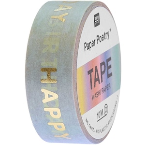Rico Design Paper Poetry Tape Happy Birthday 15mm 10m rainbow
