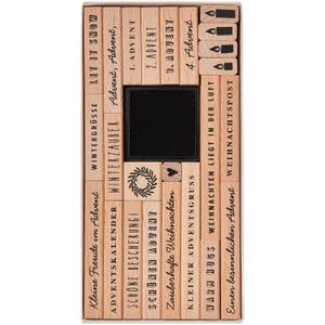 Rico Design Paper Poetry Stamp Set 24 timbri per l'Avvento FSC 100% Set di timbri per l'Avvento