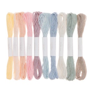 Rico Design embroidery thread set pastel 10 pieces Rico Design embroidery thread embroidery set 10x 8 meters embroidery thread