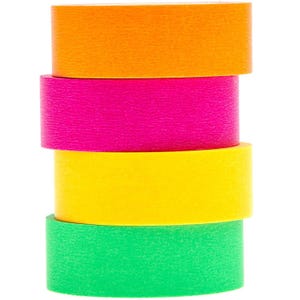 Rico Design Paper Poetry Tape Set Neon Klassisch 4 Tapes 15mm x 10m Washi Tape Neon