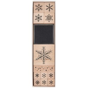 Rico Design Paper Poetry Stempelset Schneeflocken 12 Stempel