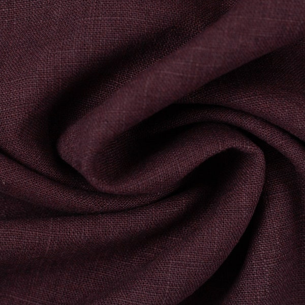 100% linen fabric burgundy red - linen red - washable at 40 degrees - Christmas fabrics