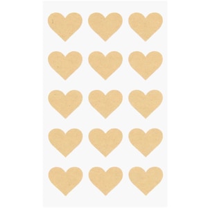 Rico Design Paper Poetry Kraftpapier Sticker Herzen