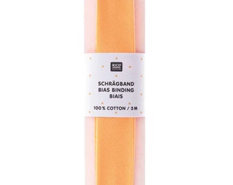 Rico Design Schrägband 2cmx3m neonorange Schrägband Baumwolle