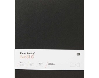Rico Design Klappkarte Basic B6 10 Stück schwarz
