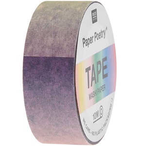 Rico Design Paper Poetry Tape Rainbow 15 mm 10 m classique