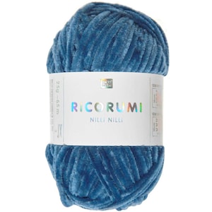 RICORUMI NILLI NILLI col. 013 blau - Ricorumi Chenille Garn 25g - Ricorumi Garn Ricorumi Wolle Amigurumi Chenillegarn Rico Design