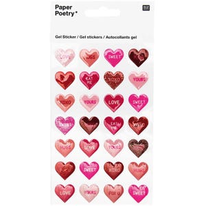 Rico Design Paper Poetry Gelsticker Herzen Love & Kiss