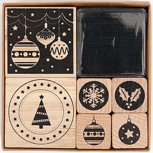 Rico Design Stempelset Modern Christmas 6 Stück Stempel