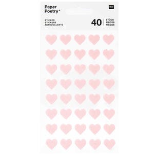 Rico Design Paper Poetry Filzsticker Herzen klein 1 Blatt