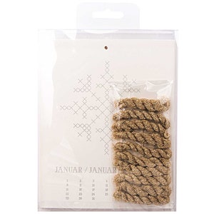 Rico Design Paper Poetry Kalender zum Besticken immerwährend irisierend mit Garn