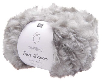 Rico Design Creative Petit Lapin Garn – Super Chunky, 100 G, Farbe 17 Staub, Für Weiche Fell-Projekte