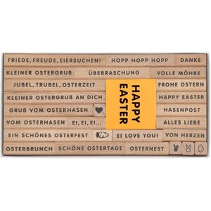 Rico Design Stamp Paper Poetry Set de tampons Joyeuses Pâques 27 pièces
