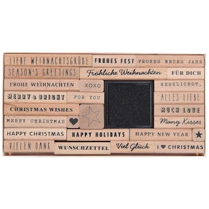 Rico Design  Paper Poetry XL Stempelset Merry Christmas mixed type 27teilig