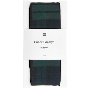 Rico Design Paper Poetry Karoband grün-schwarz 38mm 3m