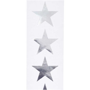 Rico Design Papier Poëziesticker Sterren 5 cm Hot Foil zilveren sterren