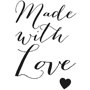 Rico Design Stempel Made with Love 3,6x4,9cm