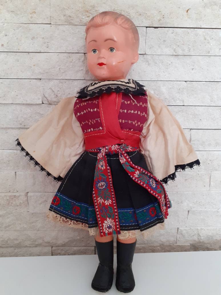 Two Vintage Dolls National Costume Vintage Celluloid Doll in Etsy