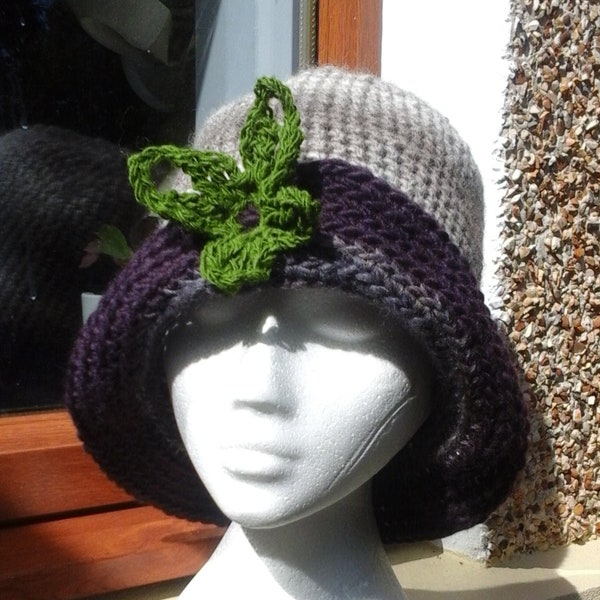 VINTAGE 1940s STYLE Hat Hand Crochet Original Design Made In Scotland Unique Unusual Fashionable Feminine Highly Versatile Stylish Chick