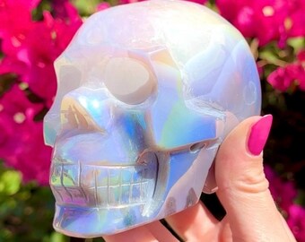 ゴージャスなエンジェルオーラクォーツ＆アゲートスカル - Etsy 日本