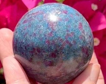 UV Reactive Ruby Kyanite Sphere *read description
