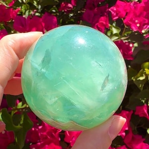 Green Fluorite Sphere Crystal Ball
