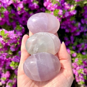 Lavender Yttrium Fluorite Palmstone