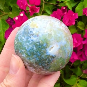 Moss Agate Sphere Crystal Ball