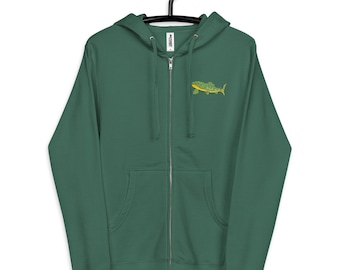 New Design!!! - Brown Trout Unisex fleece zip up hoodie