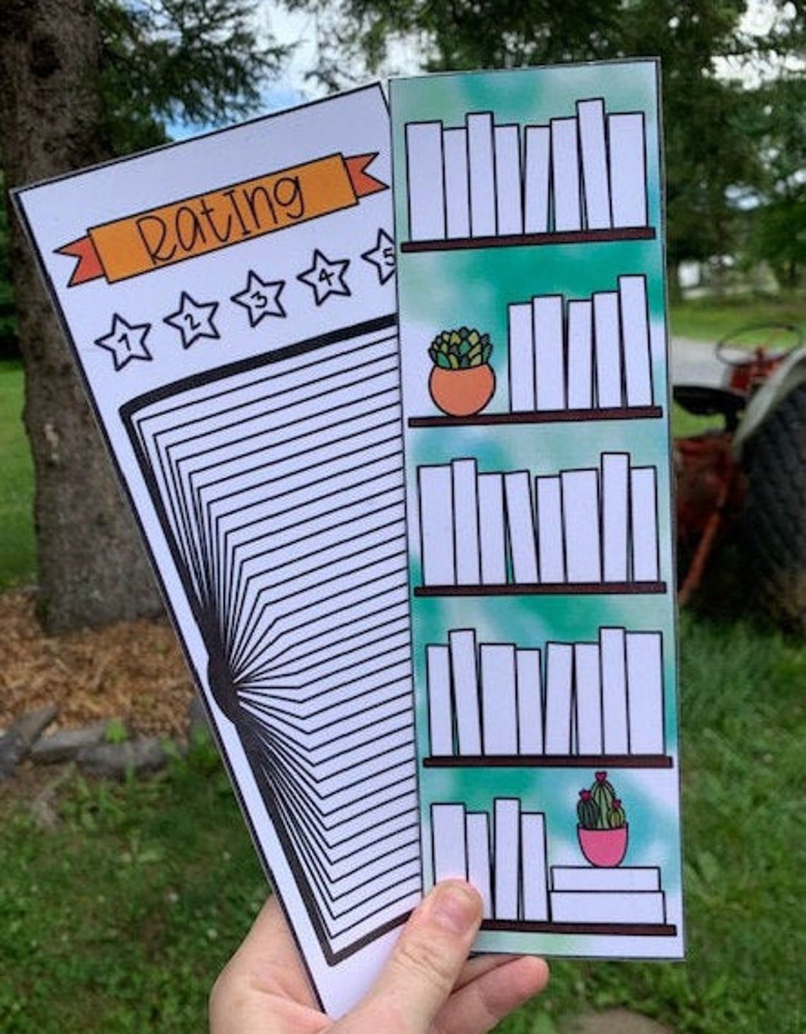 Bookmarks Book Rating and Title Tracking Color Coded Book Etsy