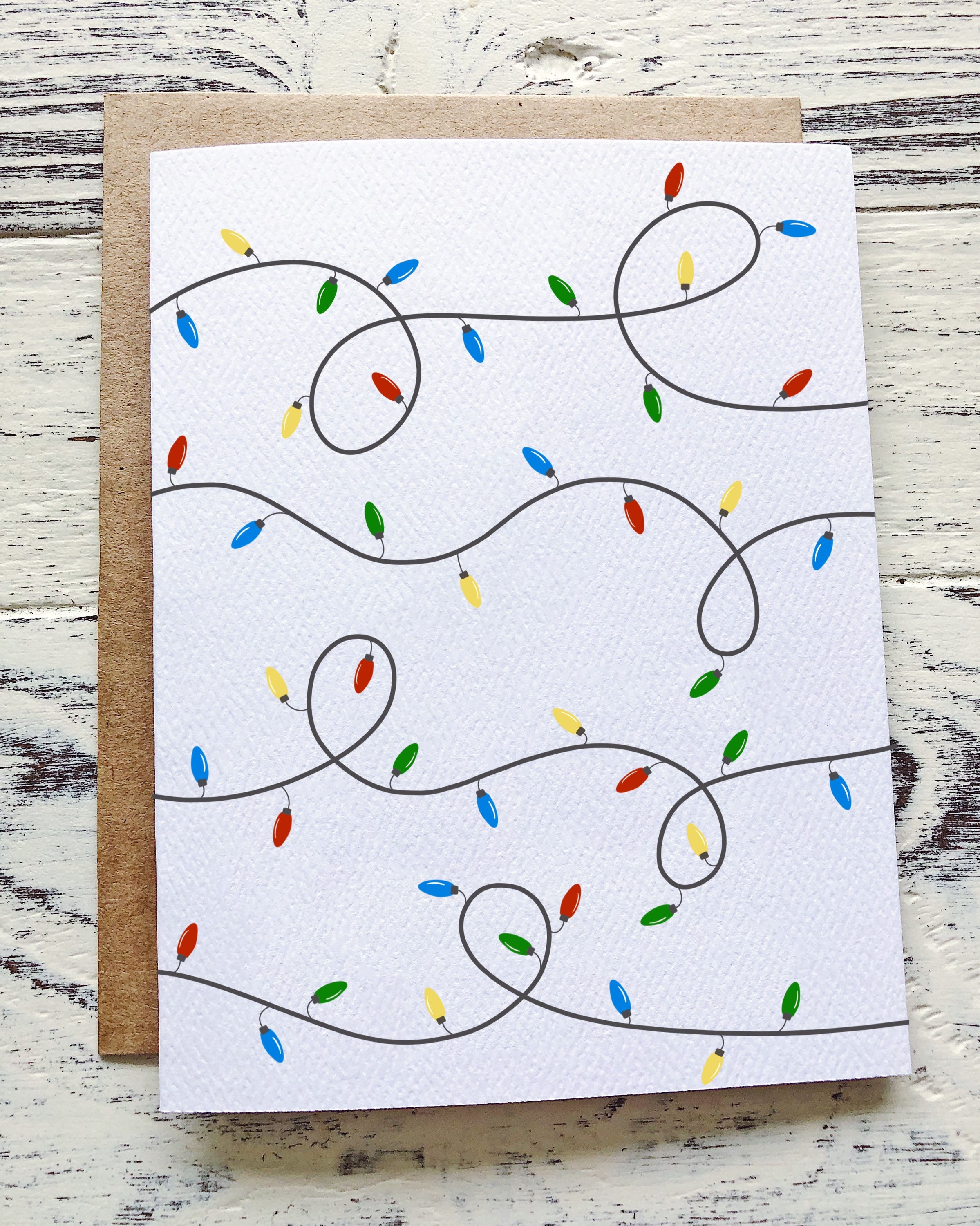 Christmas Lights Christmas Card 