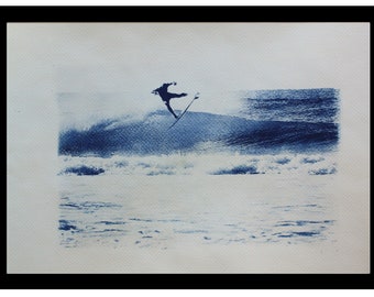 Handmade Surfer Owen Wright Series Cyanotype A3 Print Two