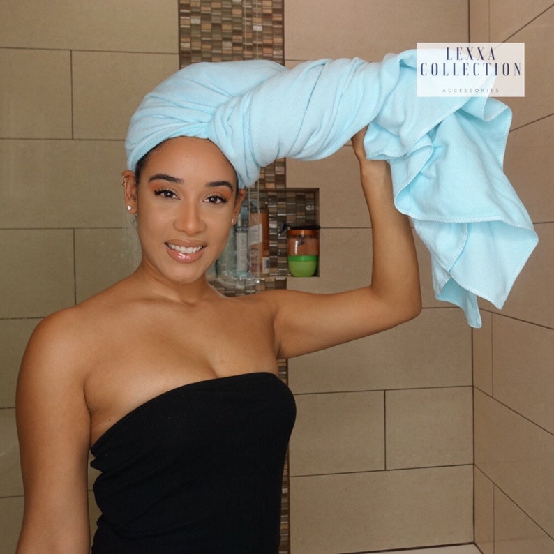 Large Microfiber Hair Towel for Curly Hair / No Frizz / Hair Etsy