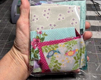 Bits and pieces of fabric for Junk Journal