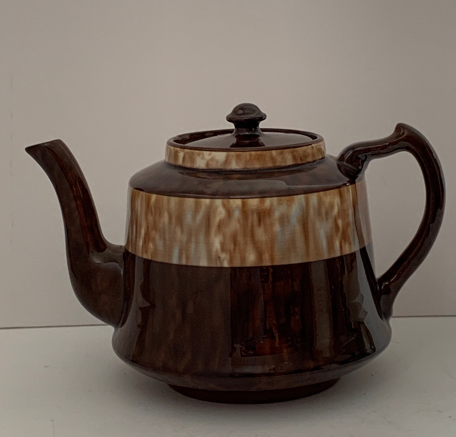 1940s Gibsons Teapot Brown Tortoise Shell Made in England Etsy