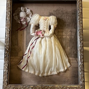 Victorian Wedding Dress Shadow Box Wooden Box Frame Signed 1999 - Etsy