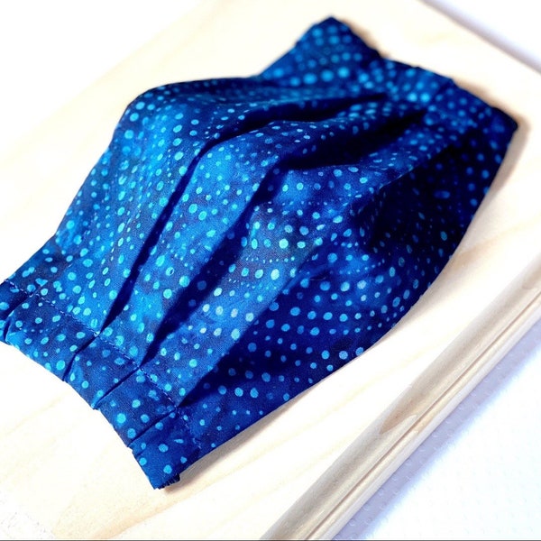 A Kind Of Blue - Cotton Face Mask With Filter Pocket, Nose Wire, REUSABLE AND WASHABLE