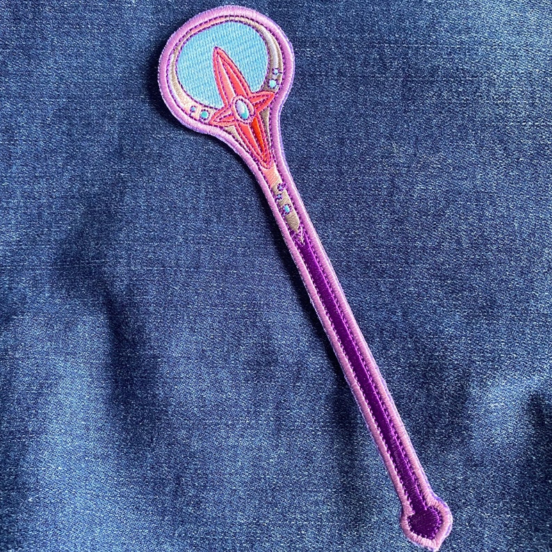 Glimmer's Staff Iron On Patch Embroidery Patch image 2