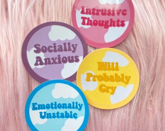 Mental Health Borderline Personality Disorder Stickers - BPD Emotionally Unstable Personality Awareness