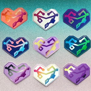 First Ones Heart - PRIDE COLOURS - She Ra Princess of Power Symbols - Gender Acceptance Stickers - Pride Flag Stickers