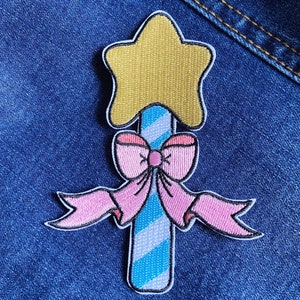 Star Wand Iron On Patch Magical Girl Embroidery Patch Kawaii Accessories image 2