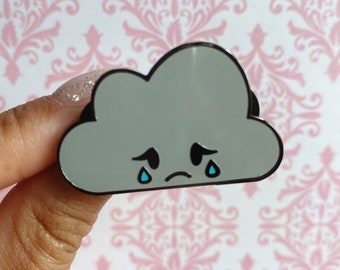 Rain Cloud Enamel Pin: Kawaii Lapel Pin