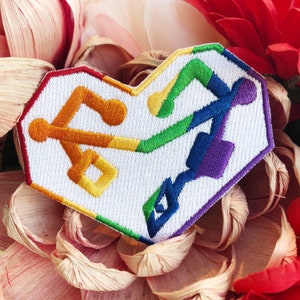 First Ones Pride Patch Shera Heart Embroidery Iron On Patch LGBTQ2A Princess of Power image 1