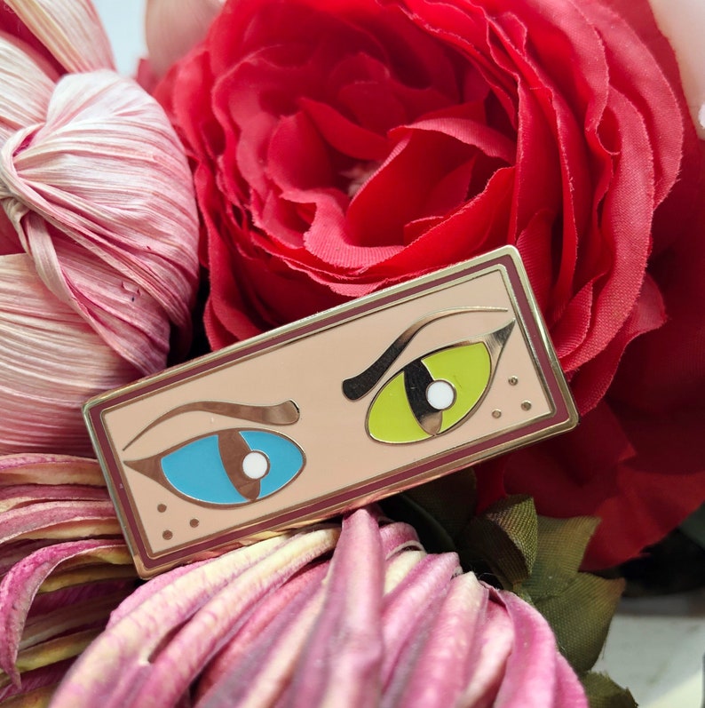 Catra's Eyes Glow in the Dark Enamel Pin Hey Adora Catra Pin She-Ra The Princess of Power Lapel Pins Catra Shera Pins image 1