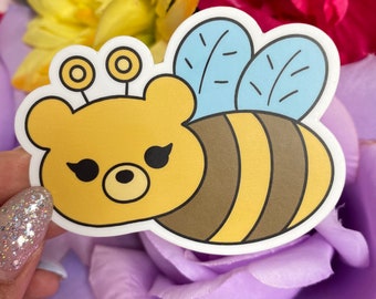 BeeBear Vinyl Sticker - Save the Bees - Honey Bee - Bumblebee - Busy Bee - Bears - Honeybears - Cute Bear - Teddy Bear