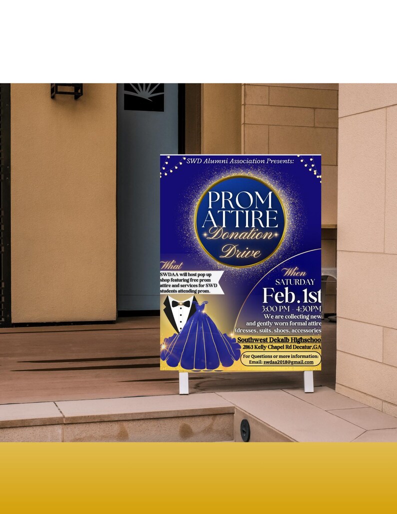 Prom Drive Editable Prom Attire Donation Drive Flyer – Digital Event Template for ...