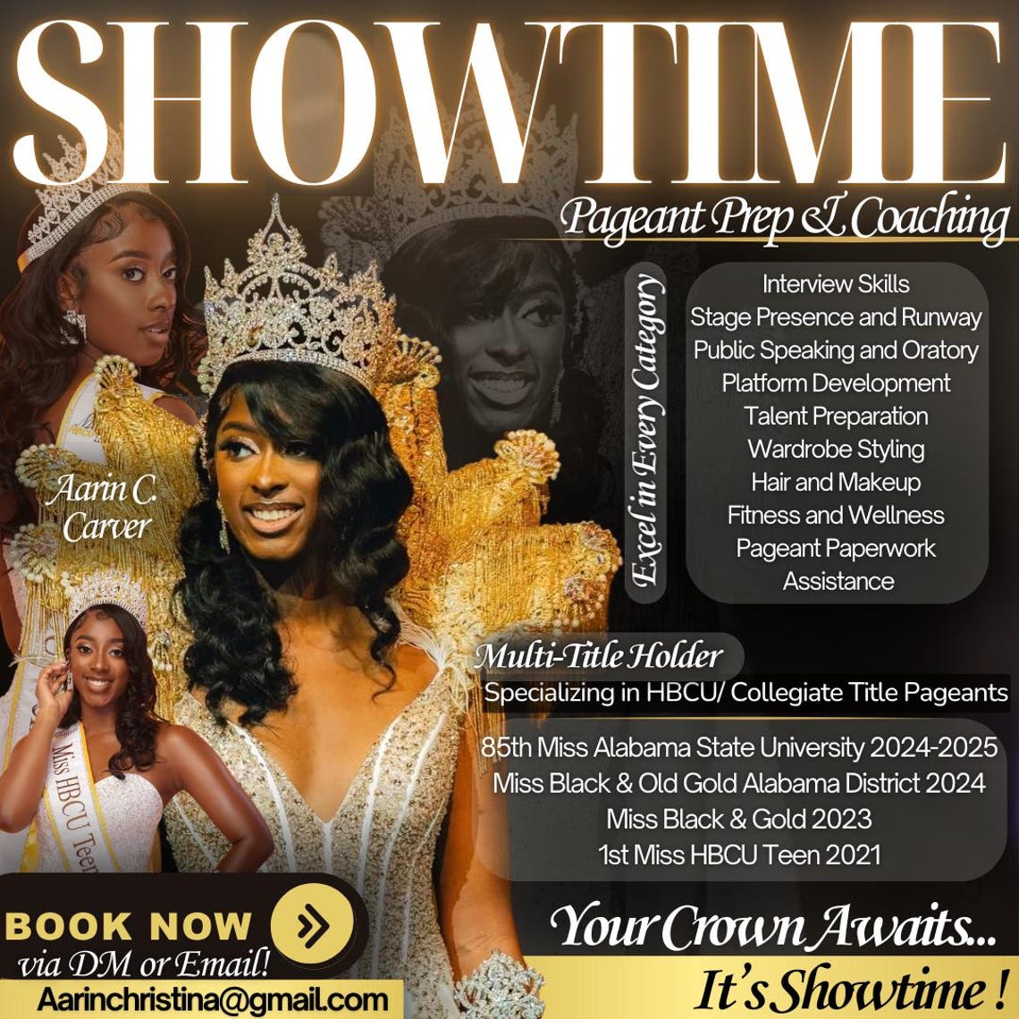 Pageant Judge Flyer Editable Showtime Pageant Prep & Coaching Flyer for HBCU Titles ...
