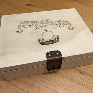 Custom Game Box - personalized for your game with your message or design, Catan game box, Game Organizer, Catan Organizer, Box Replacement