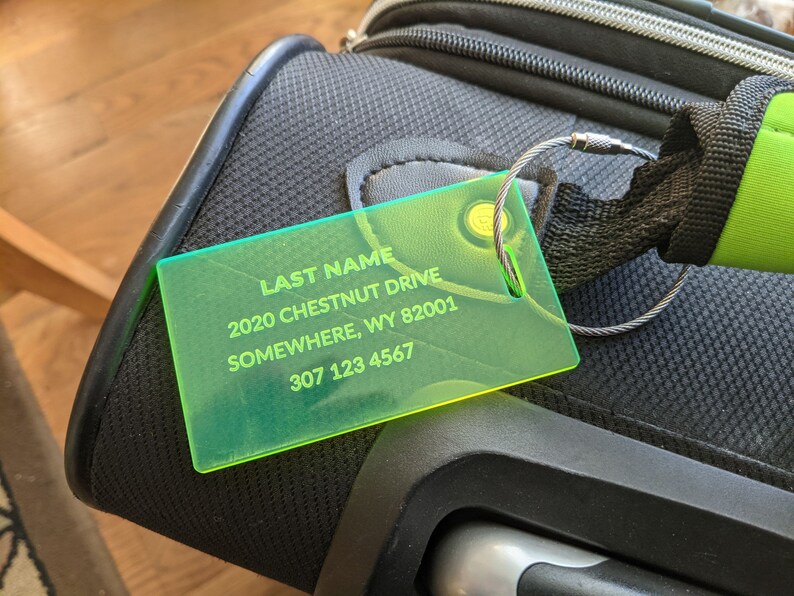 Personalized Luggage Tag Custom Engraved Luggage Tags Etsy UK