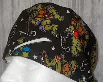Surgical/Scrub Cap with ties in back - Teenage Mutant Ninja Turtles Print